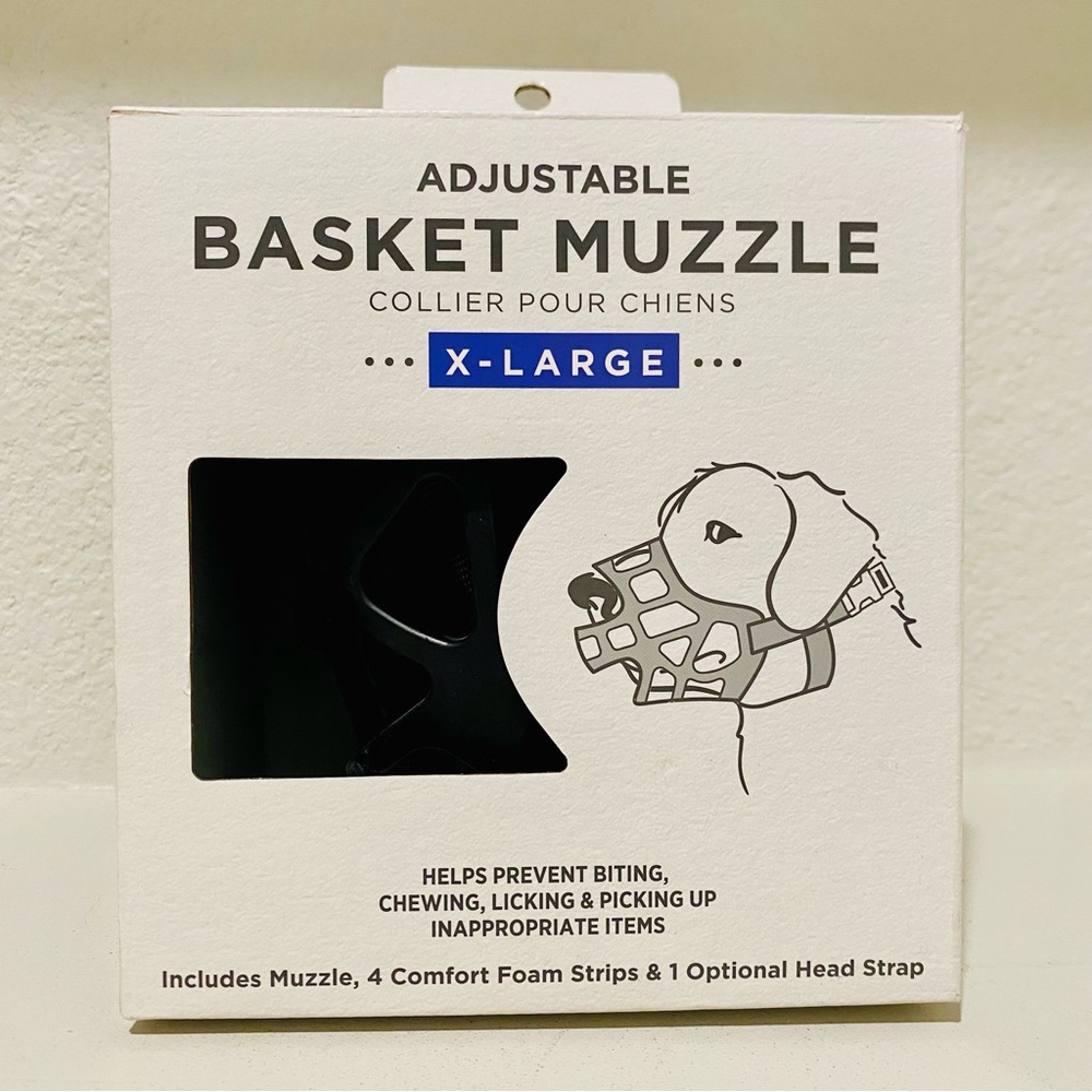 Top Paw Adjustable Basket Muzzle - Black